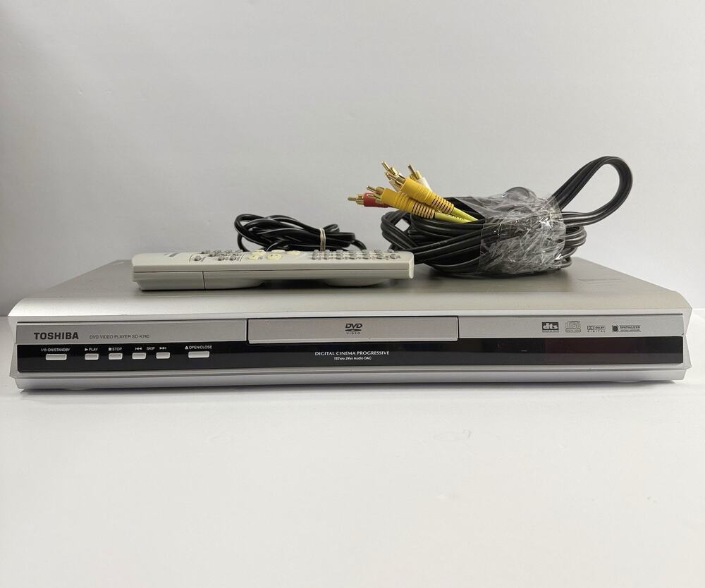 Toshiba SD-K740 DVD Player Tested Works w/ Remote SE-R0121 AV Cables